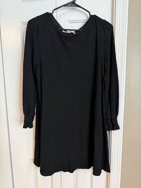 Loft Black Long Sleeve Swing Dress